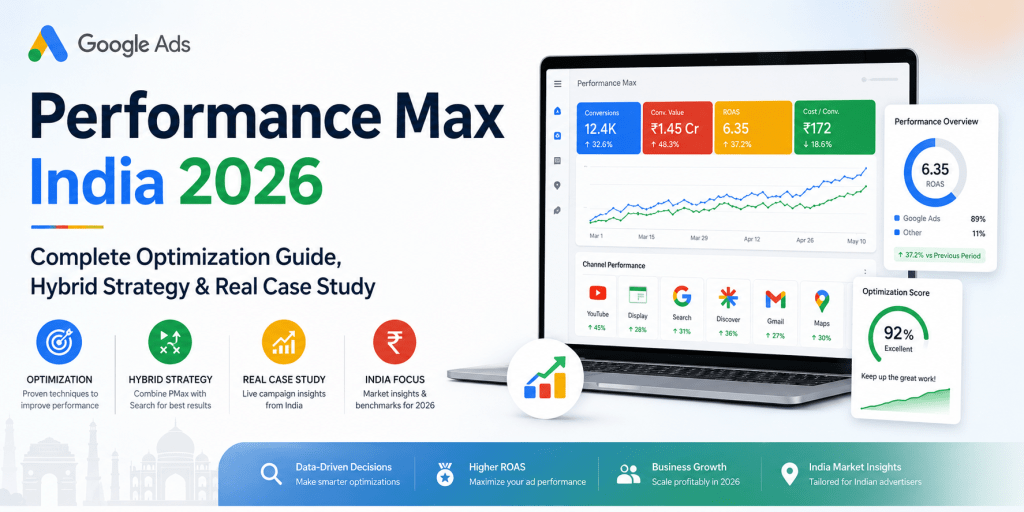 Performance Max India 2026 — Complete Optimization Guide, Hybrid Strategy & Real Case Study