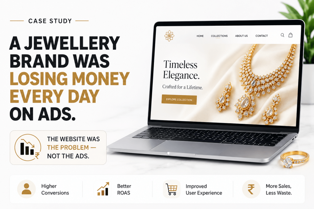 How a Struggling Jewellery Brand Fixed Meta Ads, Google Ads & Website to Achieve a Proven 4.3x ROAS in India